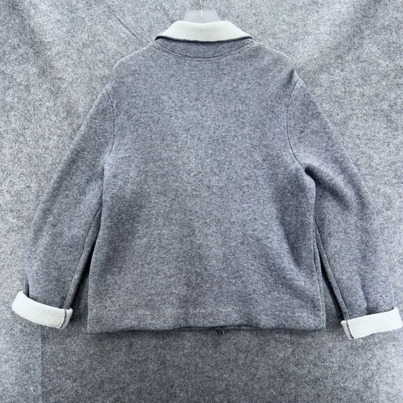 Anthropologie Womens Moto Alpaca Wool Cardigan Sz XL Gray Cabincore Luxe Lounge - Picture 5 of 14